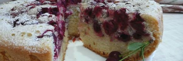 пирог с вишней в мультиварке типа шарлотка