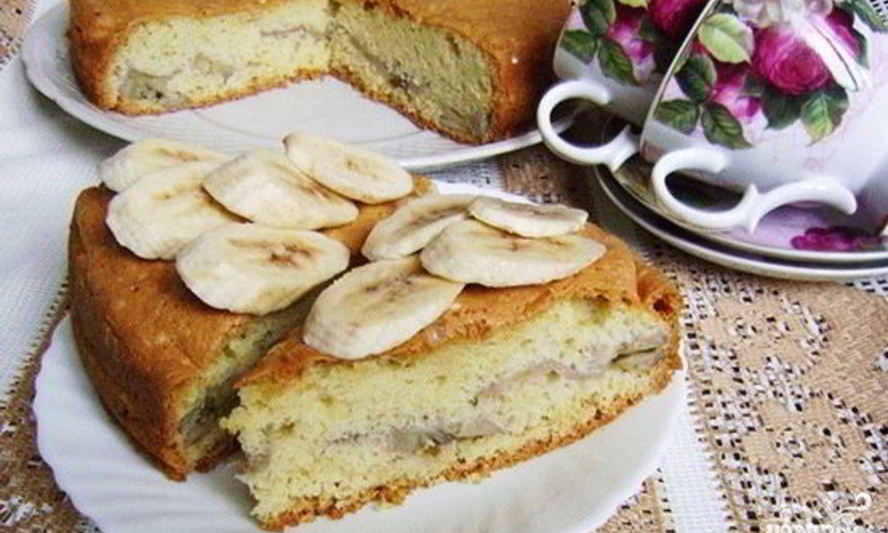 Рецепт шарлотки с бананом
