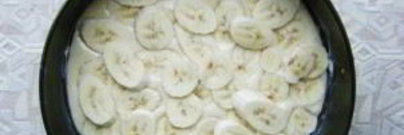 шарлотка с бананом