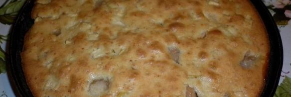 шарлотка с грушами