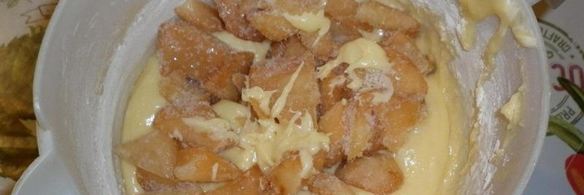 шарлотка с грушами