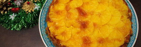 шарлотка с карамелизованными апельсинами