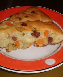 Шарлотка с тыквой и яблоками