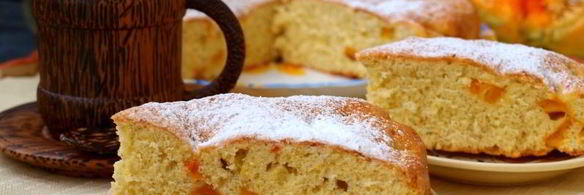 шарлотка с запеченной тыквой