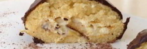 шоколадно-банановый рулет