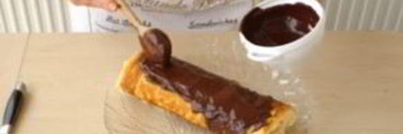 шоколадно-банановый рулет