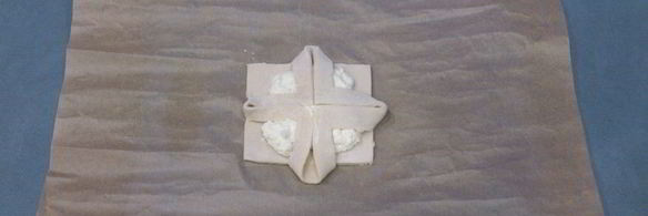 слоеная выпечка с творожной начинкой