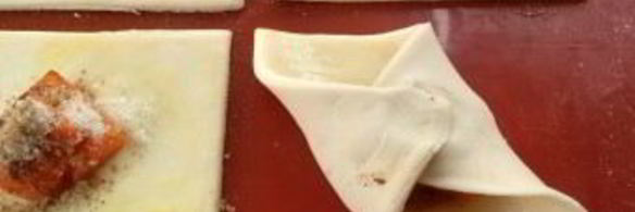 слоеные конвертики с тыквой