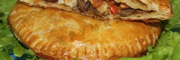 слойки из слоеного теста с мясом панама-мама