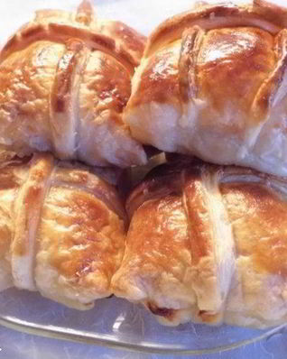 Слойки Пакетики с семгой