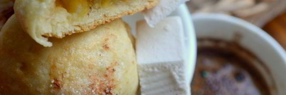 слойки с бананом и пастилой