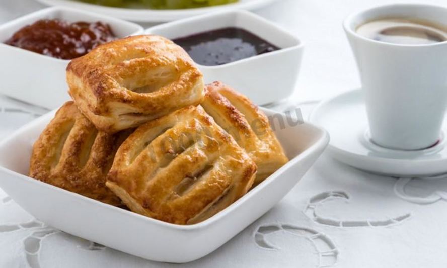 Рецепт слоек с джемом из слоеного теста