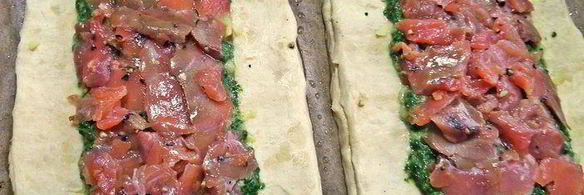 слойки с картошкой и лососем