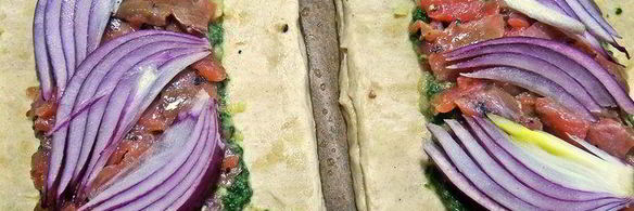 слойки с картошкой и лососем