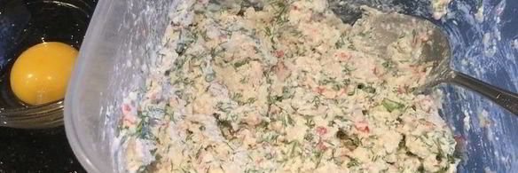 слойки с крабовыми палочками и творогом