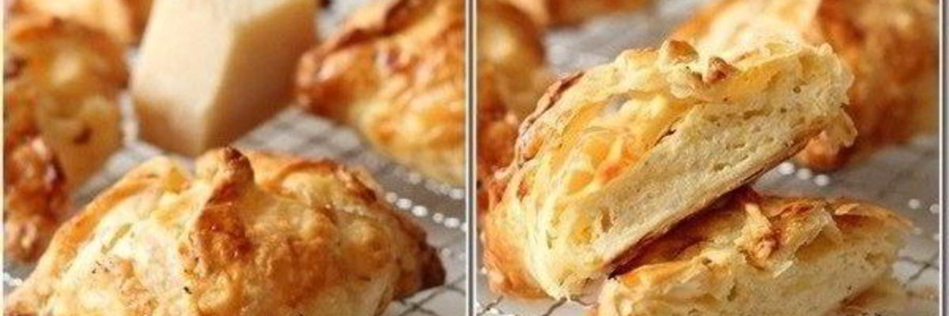 Слойки с сыром и творогом