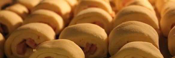 слойки с ветчиной и моцареллой