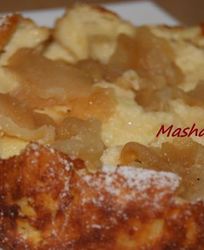 Большой сырник с яблоками
