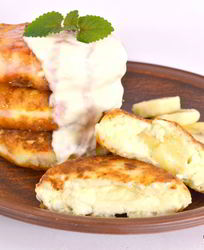 Кокосовые сырники с бананом