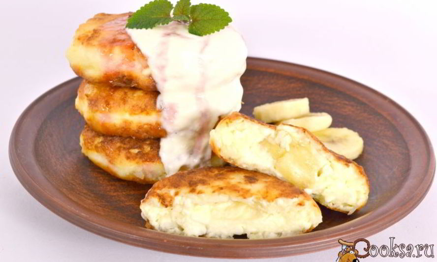 Рецепт кокосовых сырников с бананом