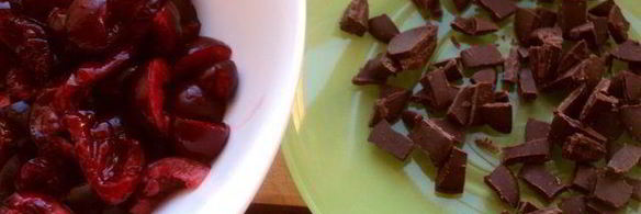 сырники с вишней и шоколадом