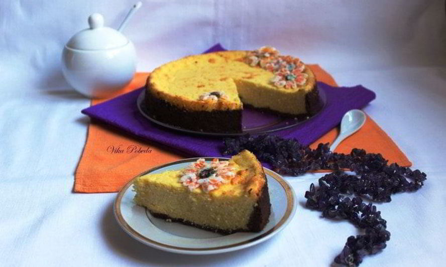 Рецепт воздушного творожника на шоколадной основе