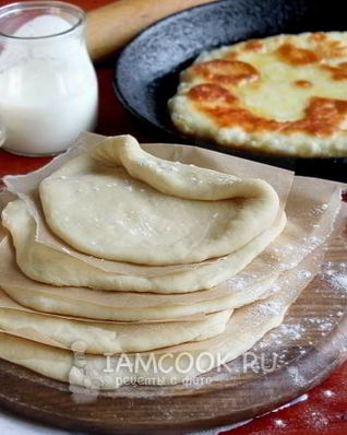 Тесто на кефире для лепешек на сковороде