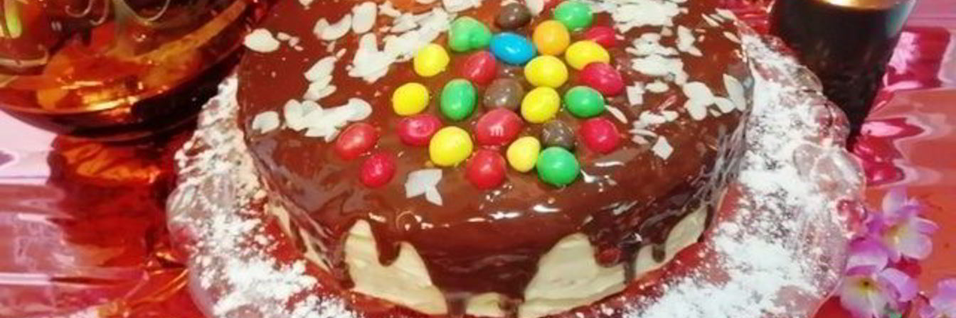 Бисквитный торт с арахисовым кремом