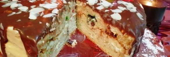 бисквитный торт с арахисовым кремом