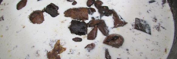 блинный тортик с грибным соусом