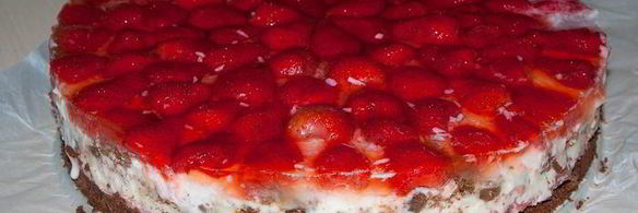клубничный тортик без выпечки