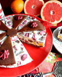 Летний торт Фрукты в желе