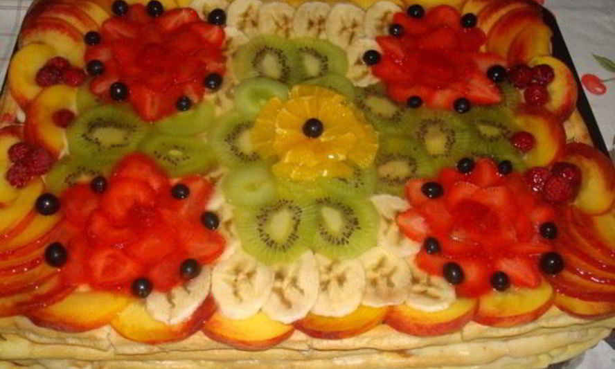 Рецепт летнего торта тропиканка с ягодами и фруктами