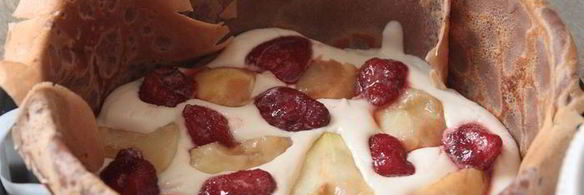 муссовый торт с шоколадными блинами