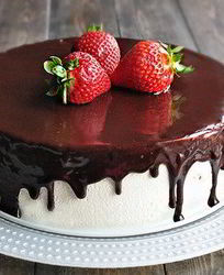 Шоколадно-лимонный торт Птичье молоко