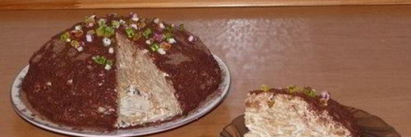 Сметанно-банановый тортик без выпечки