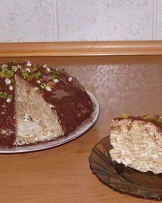 Сметанно-банановый тортик без выпечки