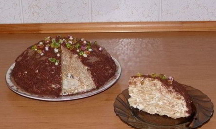 Рецепт сметанно-бананового тортик без выпечки