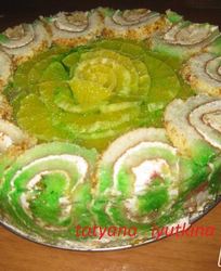 Сметанно-желейный торт