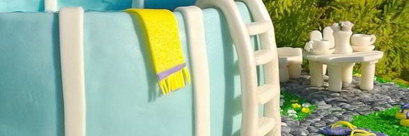 торт бассейн