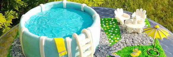 торт бассейн