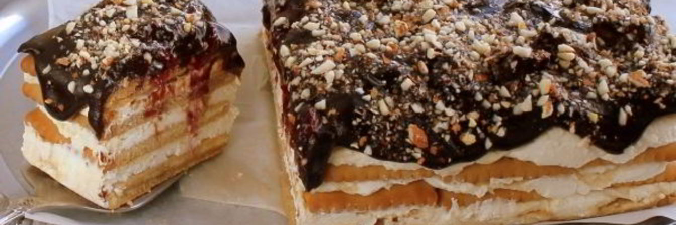 Торт из печенья и творога