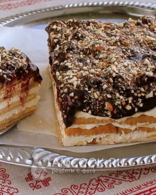 Торт из печенья и творога