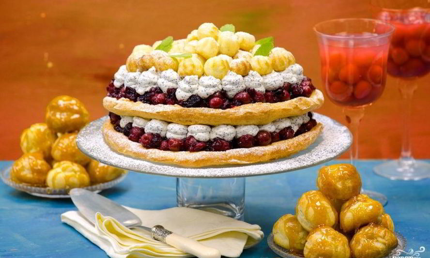 Рецепт торта из заварного теста с медом