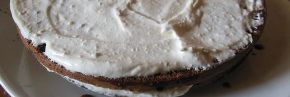 торт кофейно-шоколадный с творожным кремом