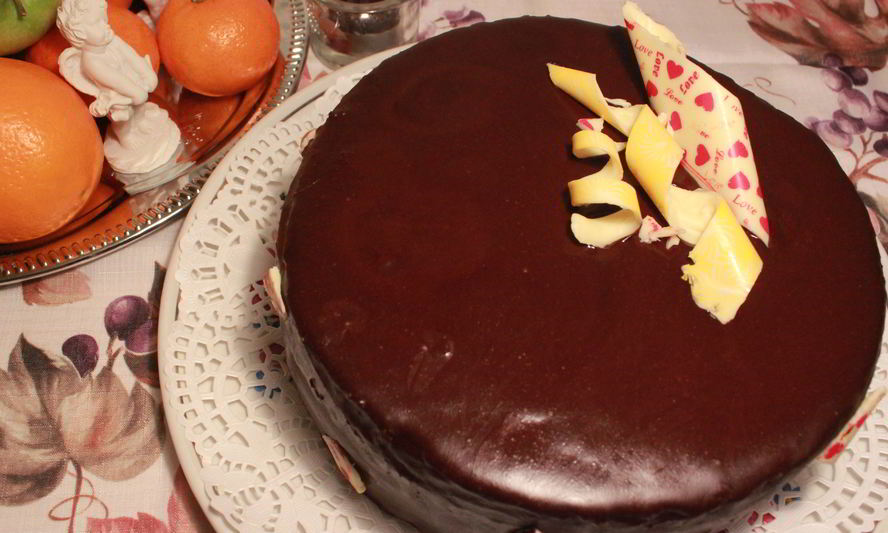 Рецепт торта малиново-вишневый трюфель