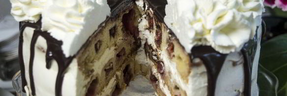 торт медовые соты с вишней