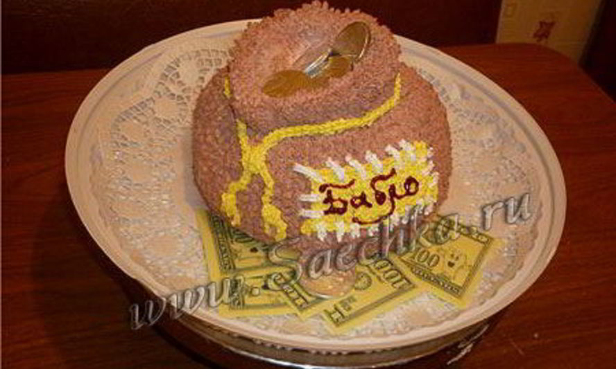 Рецепт торта мешок денег