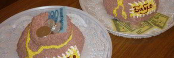 торт мешок денег