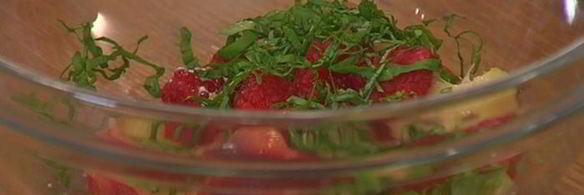 торт павлова с малиной и персиками